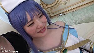 Cosplay Idol Ringo Fujii In Cute Costume With Small Tits And Pretty Boobs