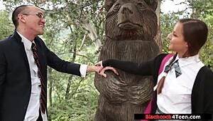 Teen babe meets black weed supplier