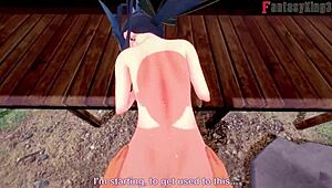 clorinde's intense fucking in genshin impact fantasy world with full details