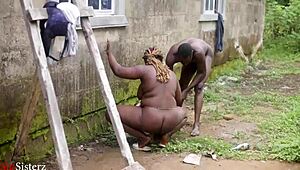 Fat BBW Ebony Woman Fucks Big Black Cock Publicly in Hardcore Cumshot Scene