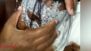 Enchendo o cu da preta de leite with big natural tits and assfucking anal action.