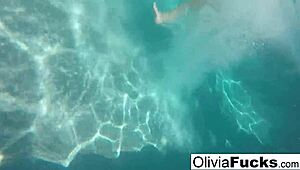Olivia Masturbates Nude In Pool With Exposed Tits And Pussy
