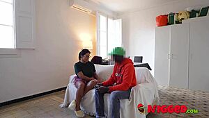 Curvy Spanish gamer Lana Villafuerte craves her best friend's cock