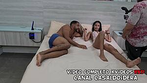 Want to join our hotel menage with Karolzinha's tight pussy and big black cock?