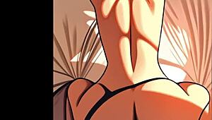 Sexy woman intensely fucked by man in anime hentai ai