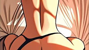 Sexy woman intensely fucked by man in anime hentai ai