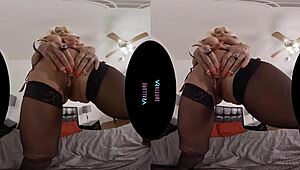 Tattooed MILF indulges in solo pleasure and offers guidance