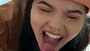 Hey babe, take all these big loads of cum on your face right now!