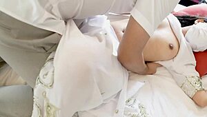 Indian warrior in costume gets fucked doggy outdoors