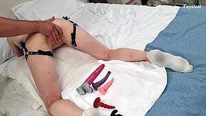 Skinny Amateur MILF Tests Anal Toys on Her Tight Ass