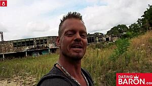 Busty Mia Deepthroats Monster Cock Outdoors