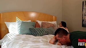 sweet meaty soled brittany shae gets toes and feet covered in cum