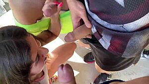 Hard group bang in abandoned house at the park, total outdoor chaos!