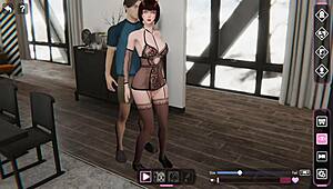 Intense amorous challenge in 3d anime hentai