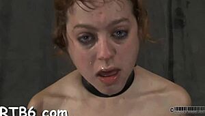 Femdom spanks bound slave's cock 😈