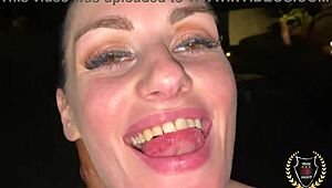 big boobed cougar aria khaide gives rome major a sloppy public blowjob