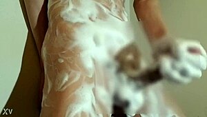 i'm a japanese boy, naked in bath, shaving and masturbating till cum...