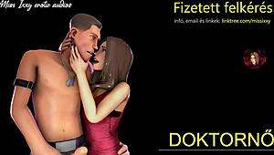 Hungarian doctor's erotic roleplay with seductive audio and skilled blowjob