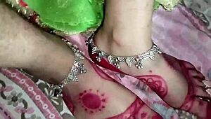 Watch this beautiful bhabhi's first footjob.