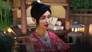 Atlas fucks ling guo in 69 with handjob and reverse cowgirl