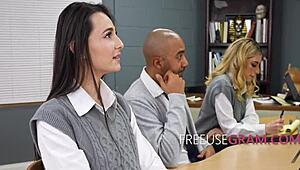 History Professor Ignores Students' Threesome Involving Pussy Licking And Fucking