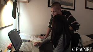 This guy couldn't resist his teen neighbor's tight body