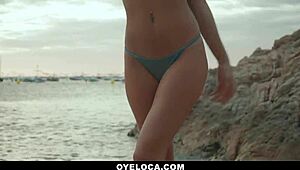 Teamskeet - Horny Latina Teen Sneaks to Ride Roommate's Boyfriend Big Meat