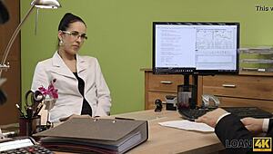 Dialogic Agent says to babe, sex is your only shot to keep this job. No other way out.