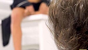 Guy relaxes as gal worships his ass in dream