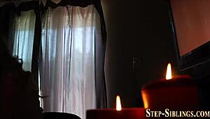 teen lesbian stepsis and not sister engage in fingering and oral