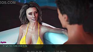 sweet kisses in 3d cartoon hotel with milf stepmother.