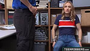 Lucky man have sex with hot thief at work, what’s her secret? - teenrobbers com