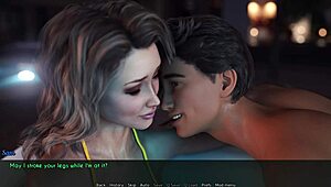 sweet kisses in 3d cartoon hotel with milf stepmother.