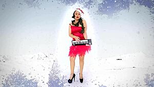 Christmas helper in stockings and lingerie gets kinky retro vintage sex with curvy secretary.