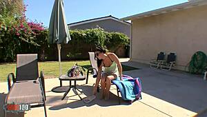 ivy winters teases by the pool before hardcore banging with mark wood