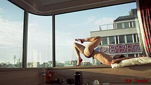 Amateur Couple Fucks And Cums On Window