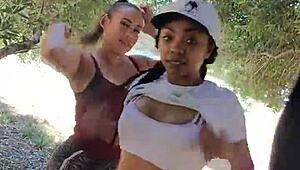 Carmela Clutch and Cali Caliente Passionate Lesbian Hike