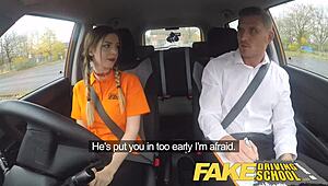 yo, fake driving school babe with big natural young tits gets pov banged