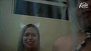 Beautiful Porn Superstars Kylie Ellish and Ann Rides Soaked in Cum Shower