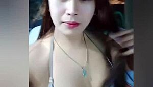 asian babe gives handjob and sucks small dick