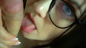 Naughty Girl Sucks Cock and Gets Cum in Mouth