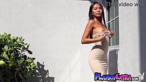 petite asian babe vivian reveals her exotic pussy