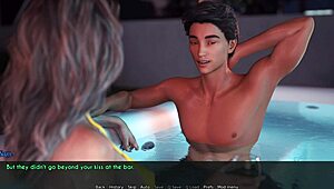 sweet kisses in 3d cartoon hotel with milf stepmother.