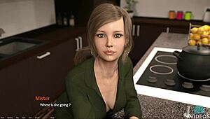 sexy entrepreneur flaunts thin panties in a steamy roleplay with cute redhead