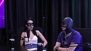 Angry Teen in Sheer Red Lingerie Confronts Man