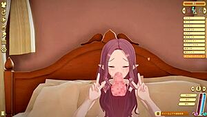 Chatting about this cute girl getting teased by a pervert in anime style