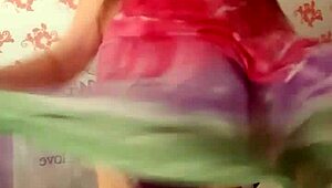 Mariaold stripping and playing with her pussy