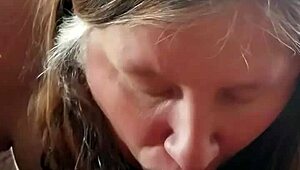 friend's wife cheats with blowjob while topless