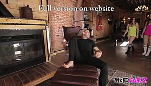 two tattooed teen 18+s get nailed by a big inked dick