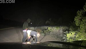 Man, pounding her pussy rough on the roadside… insane!! 😱